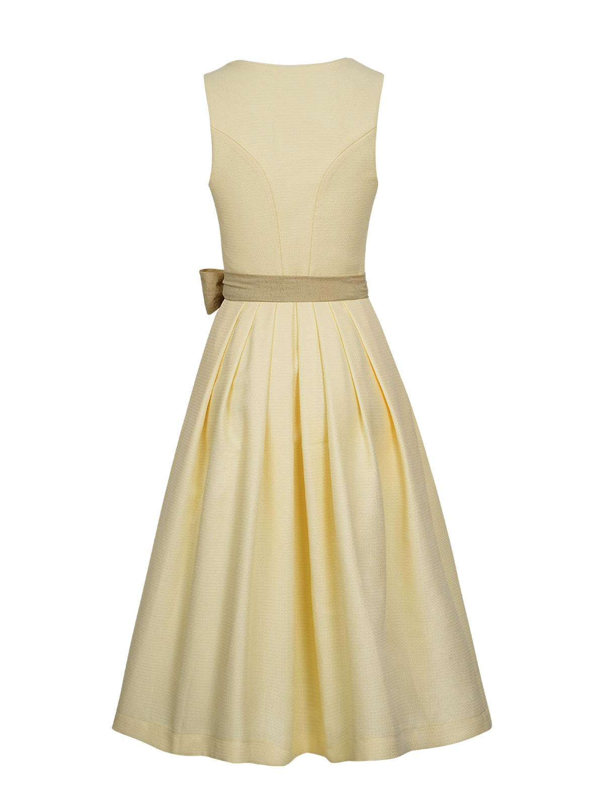 Gelb Herz-Ausschnitt Einfarbig Dirndl Camille